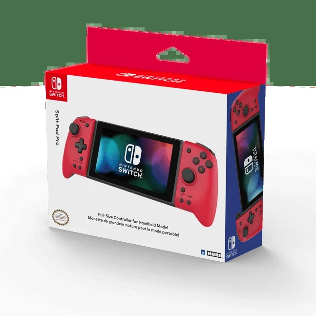Red Split Pad Pro For Nintendo Switch Handheld Gaming