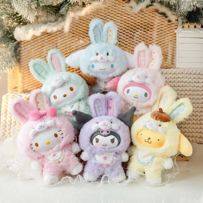 Sanrio The Fairy Bunny Plush Soft Vinyl Blind Box Keychain – Kawaii Collectible Bag Charm