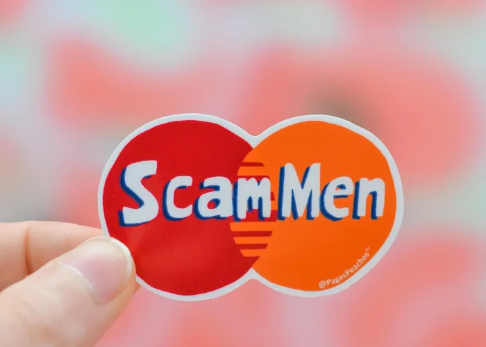 scam men sticker