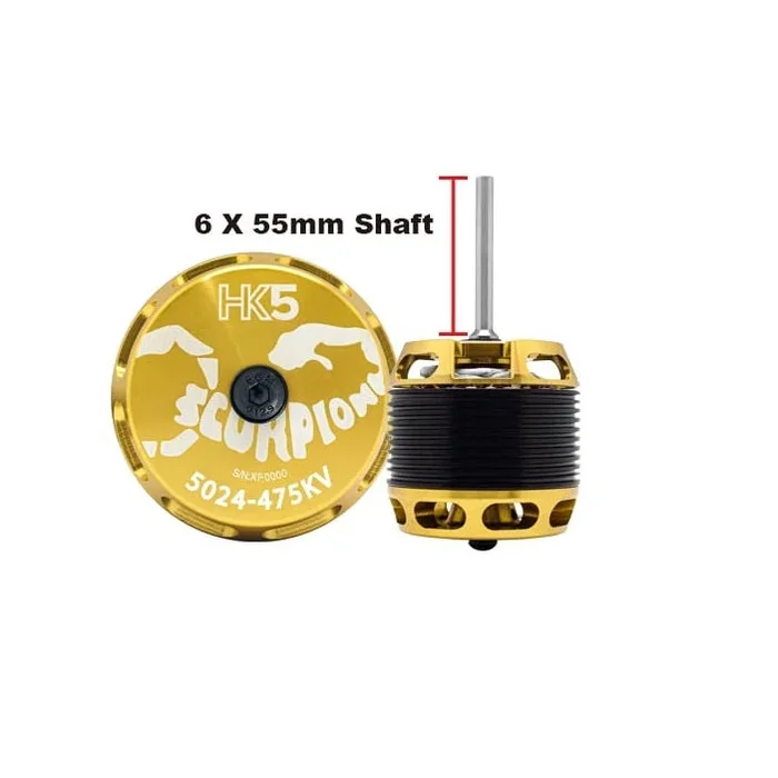 Scorpion HK5-5024-475kv (6 x 55mm shaft) Helicopter Motor