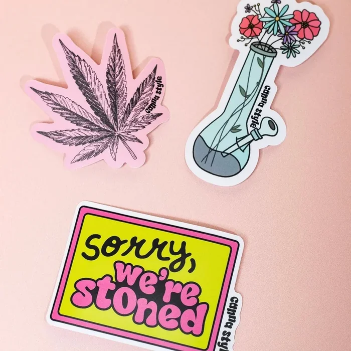 sorry, we’re stoned sticker pack