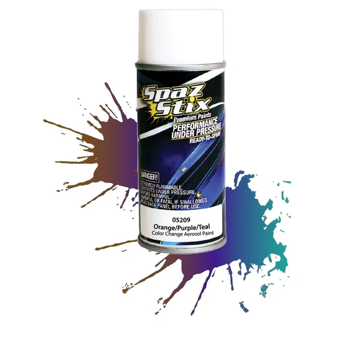 SPAZ STIX SZX05209 COLOR CHANGE Orange / Purple / Teal Aerosol Paint, 3.5oz Can
