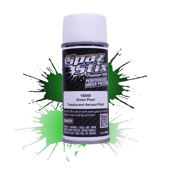 Spaz Stix SZX16049 Green Pearl Aerosol Paint, 3.5oz Can