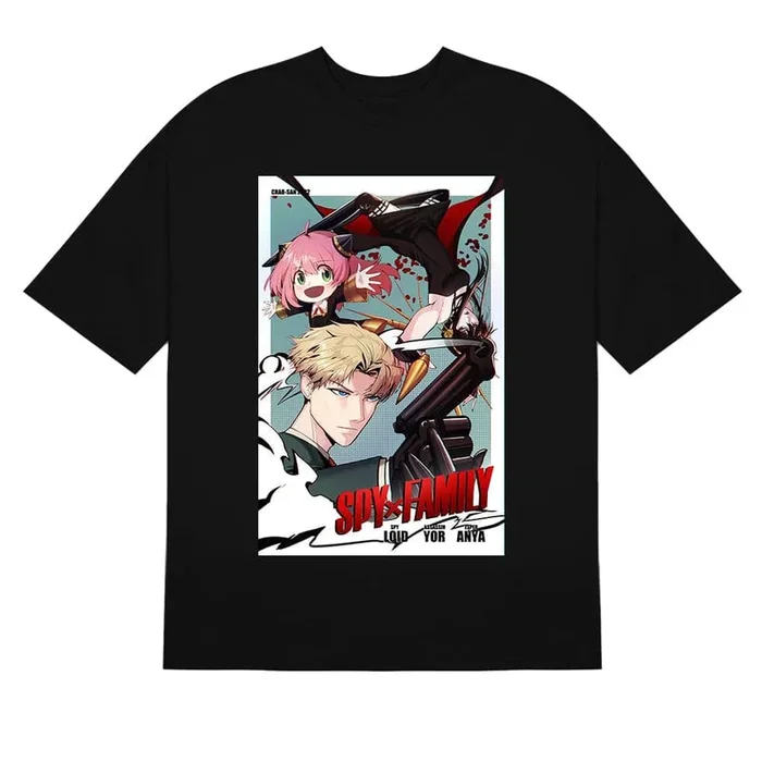Spy Family Anime T-Shirt – Dynamic Character Design | High-Quality Anime Shirt