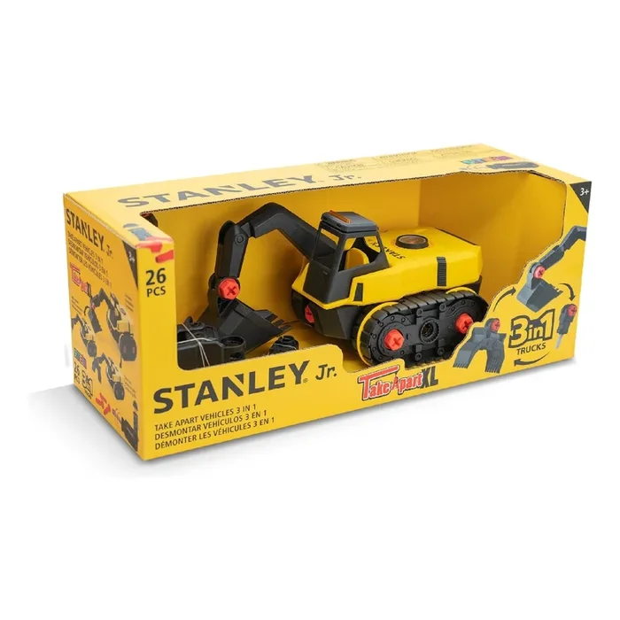 Stanley Jr 3in1 XL Excavator Jackhammer Claw Toy Playset