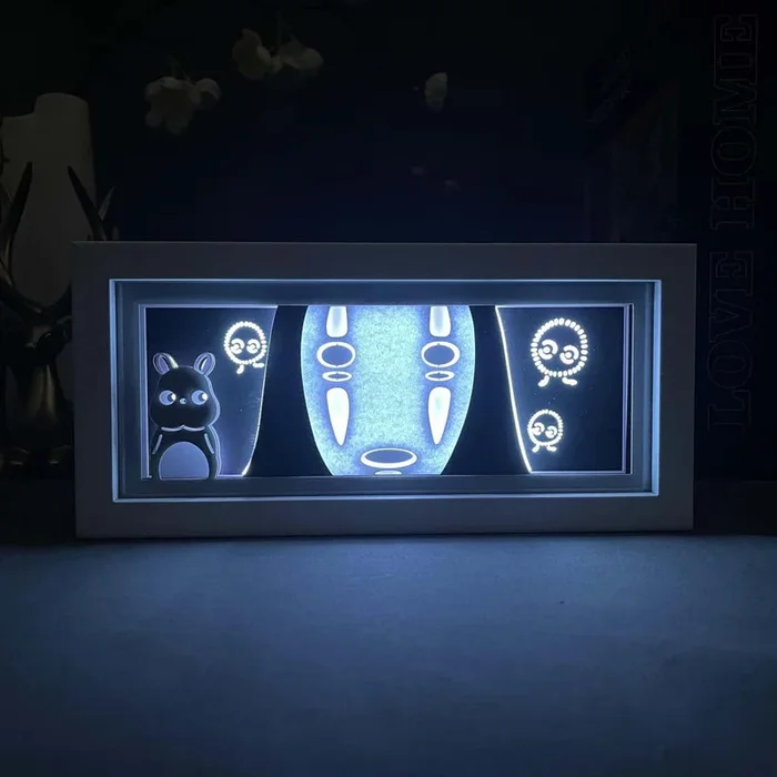Studio Ghibli LED 3D Light Box-Decore و Totoro و Soot Sprites Decor