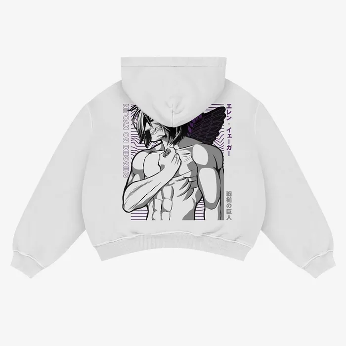 Sweat à capuche Levi et Eren Attack on Titan – 100 % coton, style streetwear graphique