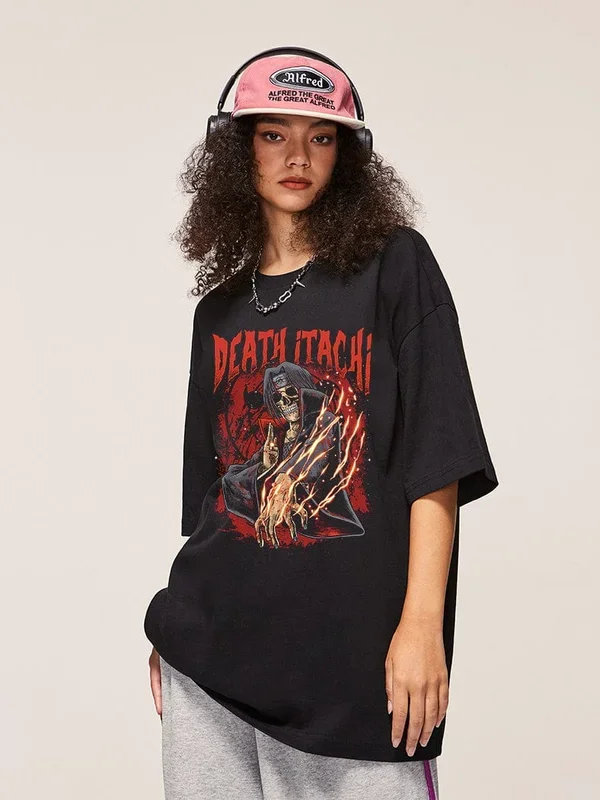 T-shirt da morte Itachi | Naruto Shippuden Apparel | Camisa de anime exclusiva