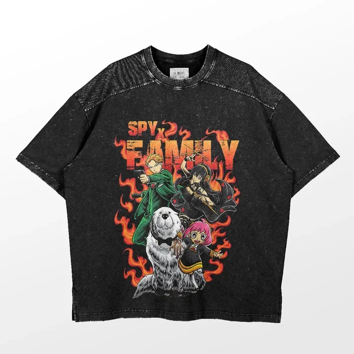 T -shirt de anime da família Spy – Design de família ardente | Camisa de anime de alta qualidade