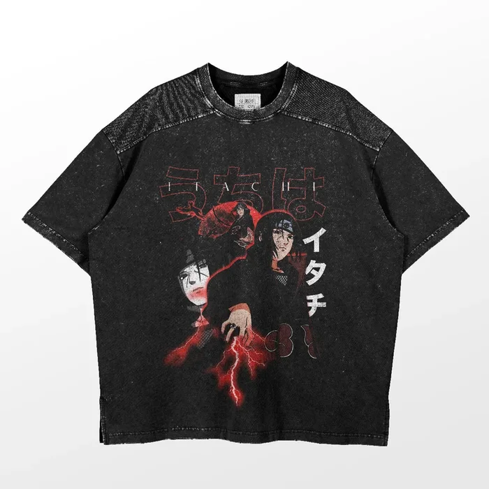 T-shirt Foudre Itachi Uchiha | Vêtements d’anime haut de gamme