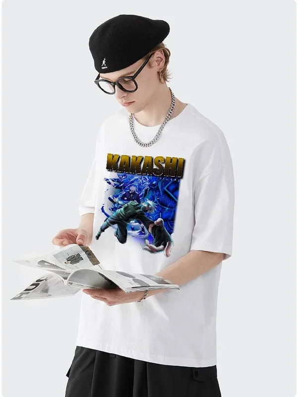T-shirt Naruto Kakashi | Vêtements d’anime haut de gamme