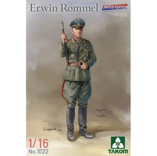 Takom 1022 1/16 Erwin Rommel Figure Model Kit