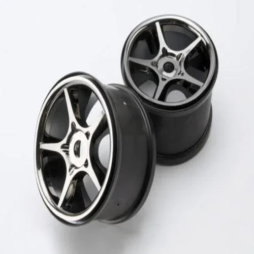 Traxxas 5372X Gemini 3.8″ Wheels Black Chrome (2) E-Revo Summit