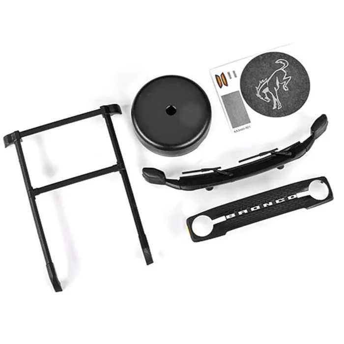 Traxxas 9715 TRX-4M Ford Bronco Roof Rack/ Spare Tire Cover/ Cowl/ Grille