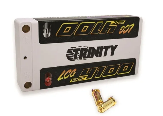 Trinity White Carbon 2S 7.4V 4100MaH 120C LCG Shorty LiPo (TEP2314) TRI-1030