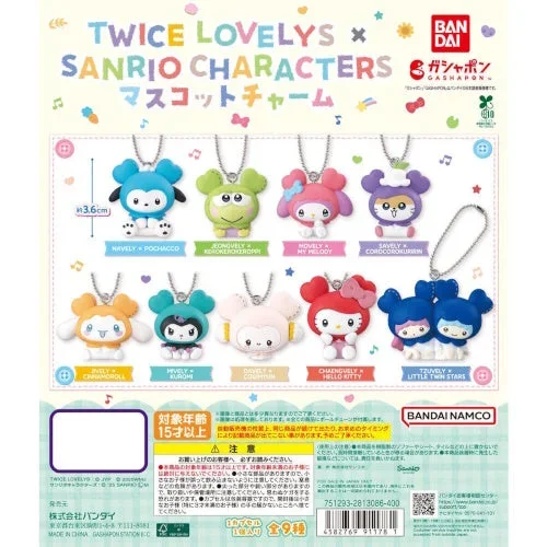 Twice Lovelys x Sanrio Characters Mascot Charm Series Bandai 1.5-Inch Key Chain