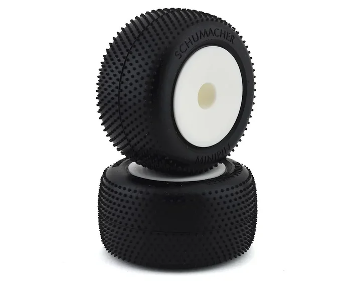 U6881 Schumacher Mini Pin Silver truck Tire Pre-glued