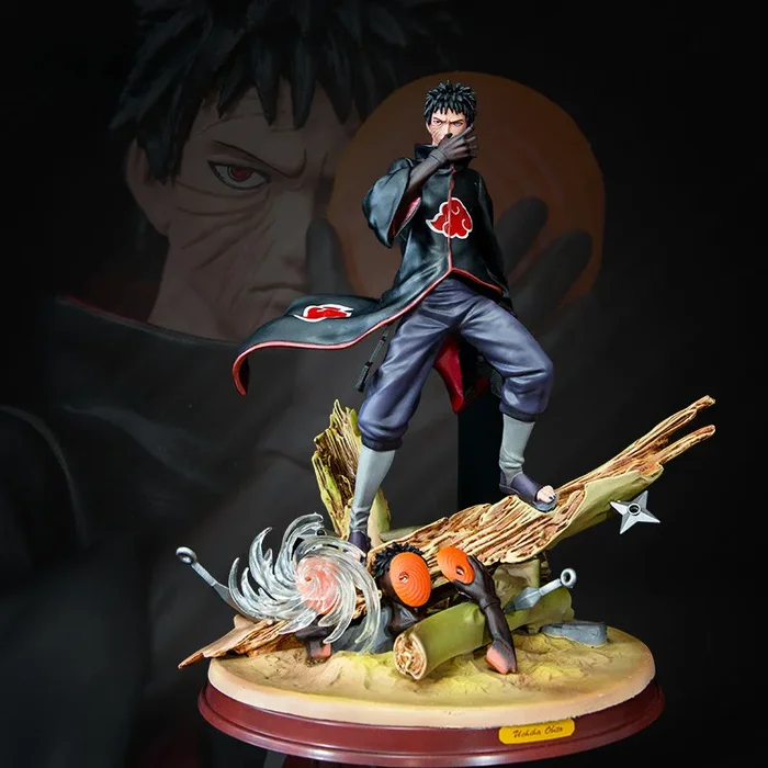 Uchiha Obito动作图-31厘米收藏家版|带面具的动态姿势,脉轮效应和尾巴野兽基地