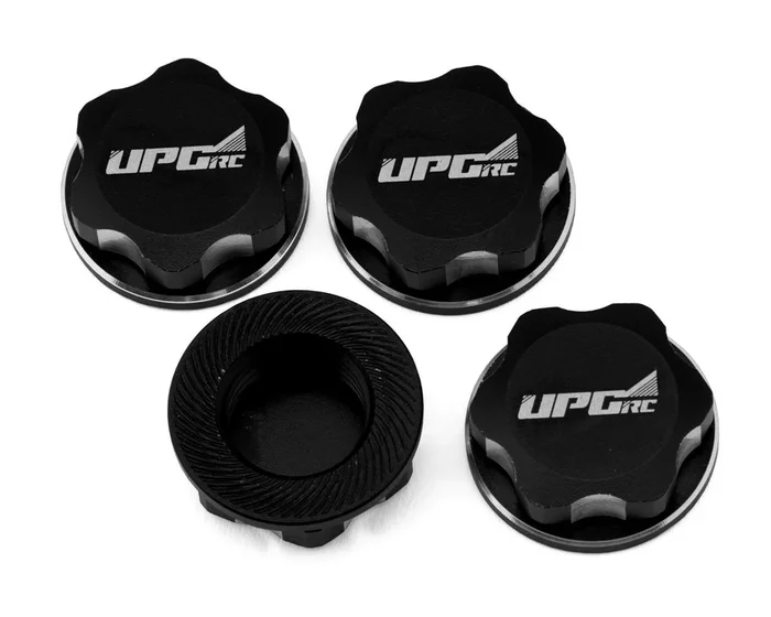 UpGrade RC UPG-11008 Aluminum 17mm COARSE THREAD Serrated Wheel Nuts (4) (Black)