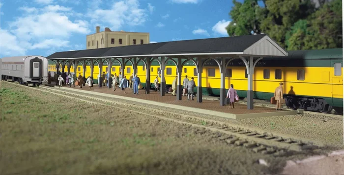 Walthers Cornerstone 933-3188 HO Scale Wood Station Shed & Platform Kit