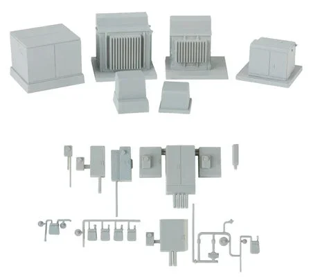 Walthers Cornerstone 933-4075 HO Scale Modern Utility Gear – Electrical, Phone, Gas Meters