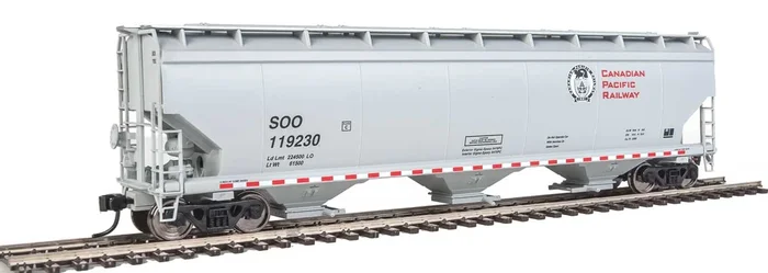Walthers Mainline 910-7666 HO Scale 60′ NSC 5150 3 Bay Covered Hopper Canadian Pacific SOO 119230