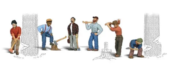 Woodland Scenics A1876 HO Scale Figures – Lumberjacks