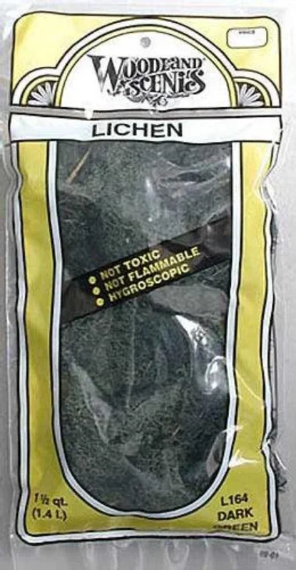 Woodland Scenics L164 N/HO Lichen Dark Green 1.5 Quarts Train Scenery