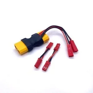 XT90 Inline Power Tap with Dual JST Connectors, 2 Male-Male JST Adaptors